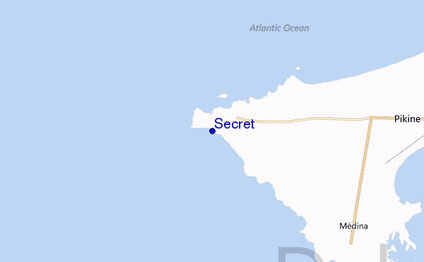 mapa de ubicación de Secret