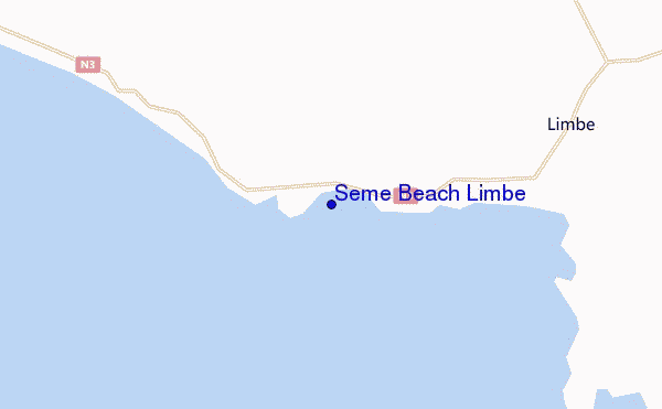mapa de ubicación de Seme Beach Limbe