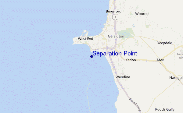 mapa de ubicación de Separation Point