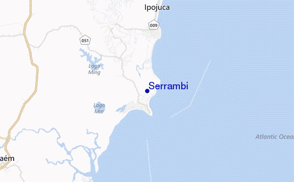 mapa de ubicación de Serrambi