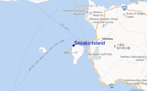mapa de ubicación de Sesako Island