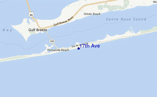 mapa de ubicación de 17th Ave