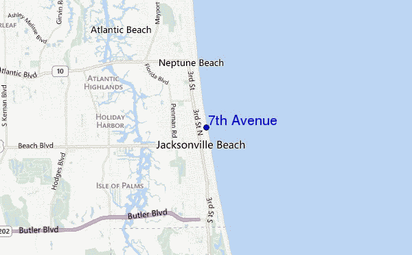 mapa de ubicación de 7th Avenue