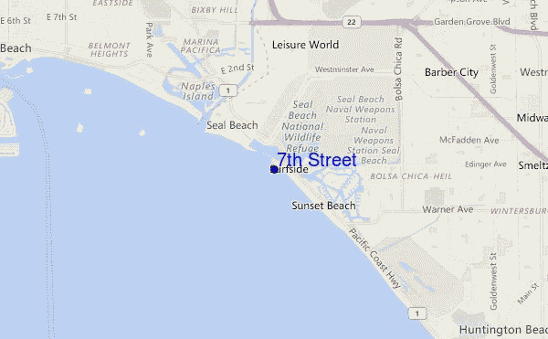 mapa de ubicación de 7th Street
