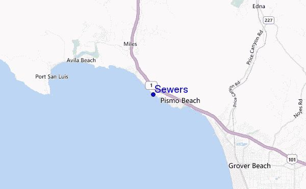 mapa de ubicación de Sewers