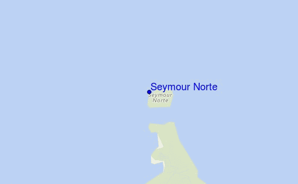 mapa de ubicación de Seymour Norte