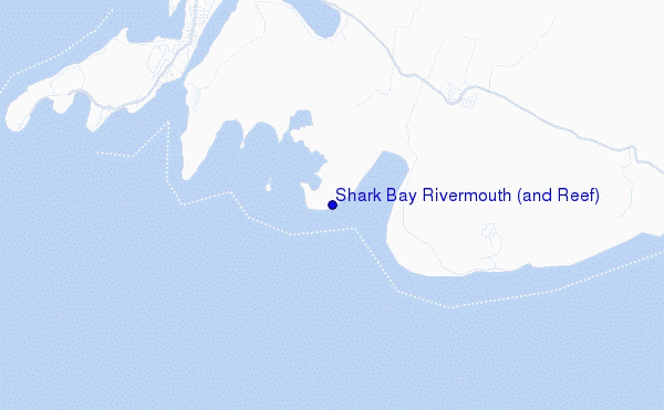 mapa de ubicación de Shark Bay Rivermouth (and Reef)