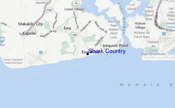 mapa de ubicación de Shark Country