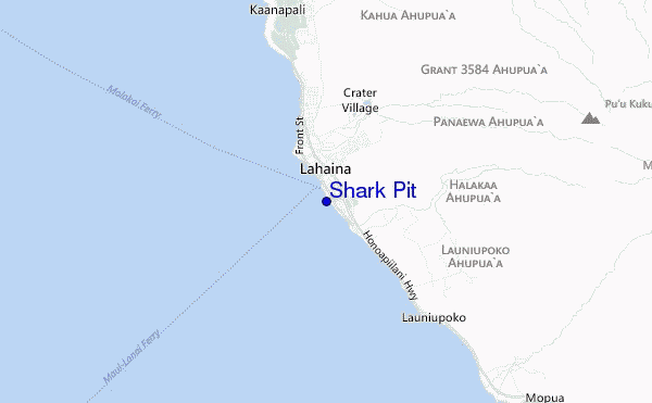mapa de ubicación de Shark Pit