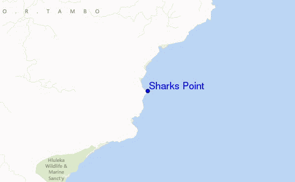 mapa de ubicación de Sharks Point