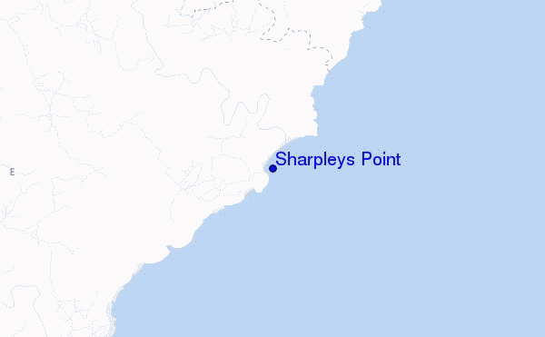 mapa de ubicación de Sharpleys Point