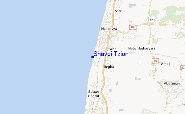 mapa de ubicación de Shavei Tzion