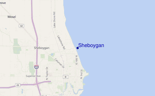 mapa de ubicación de Sheboygan