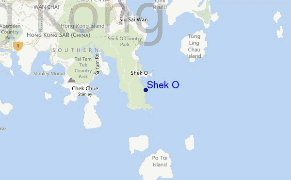 mapa de ubicación de Shek O