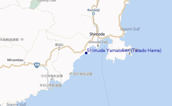 mapa de ubicación de Shimoda Yamatoken (Tatado Hama)