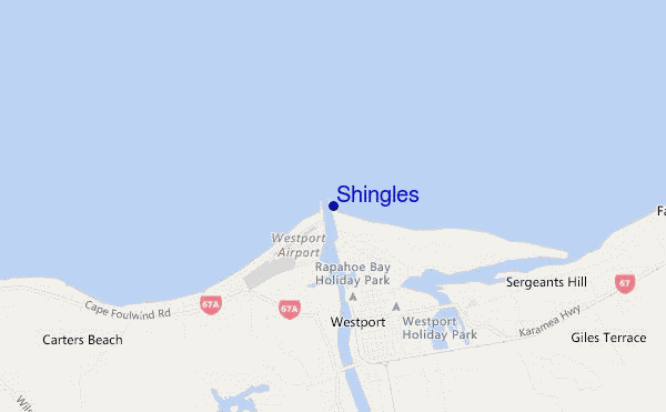 mapa de ubicación de Shingles
