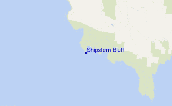 mapa de ubicación de Shipstern Bluff