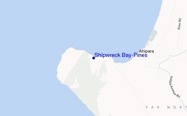 mapa de ubicación de Shipwreck Bay-Pines