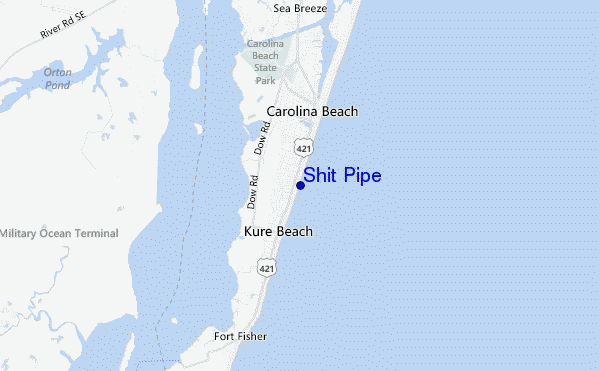 mapa de ubicación de Shit Pipe
