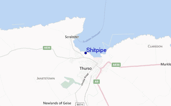 mapa de ubicación de Shitpipe