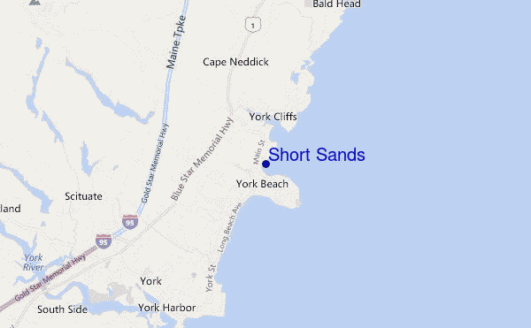 mapa de ubicación de Short Sands