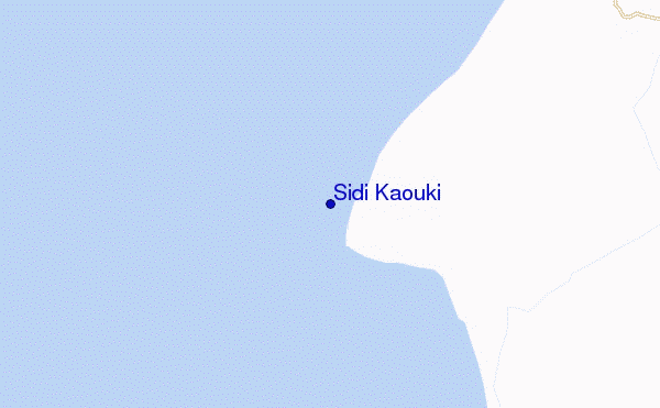 mapa de ubicación de Sidi Kaouki