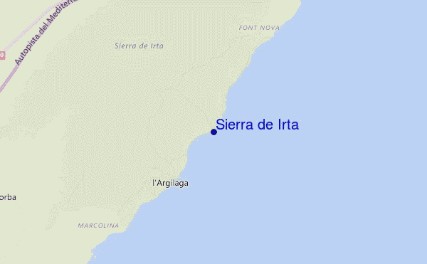 mapa de ubicación de Sierra de Irta