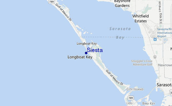 mapa de ubicación de Siesta