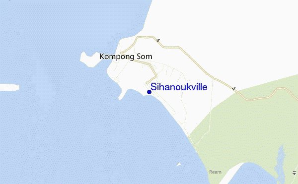 mapa de ubicación de Sihanoukville