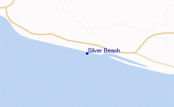 mapa de ubicación de Silver Beach