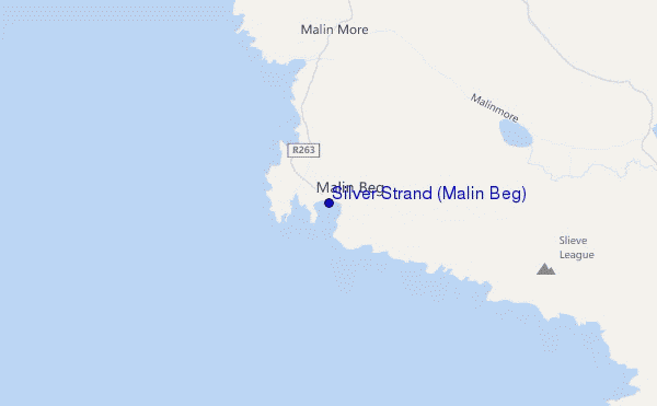 mapa de ubicación de Silver Strand (Malin Beg)