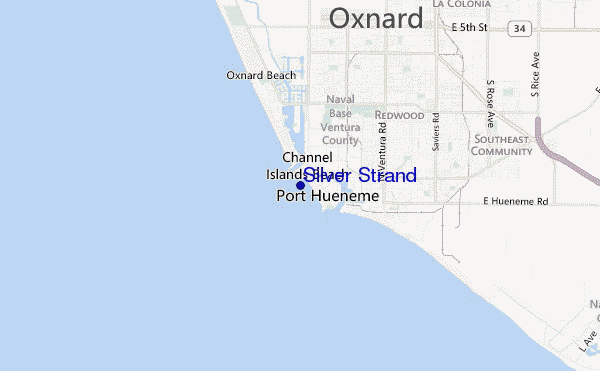 mapa de ubicación de Silver Strand