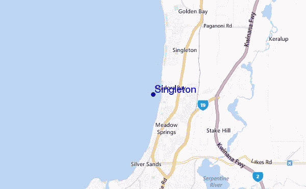 mapa de ubicación de Singleton