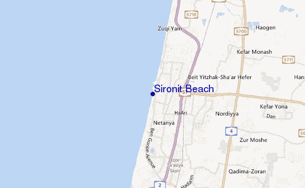 mapa de ubicación de Sironit Beach