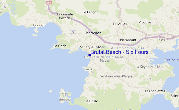 mapa de ubicación de Brutal Beach - Six Fours