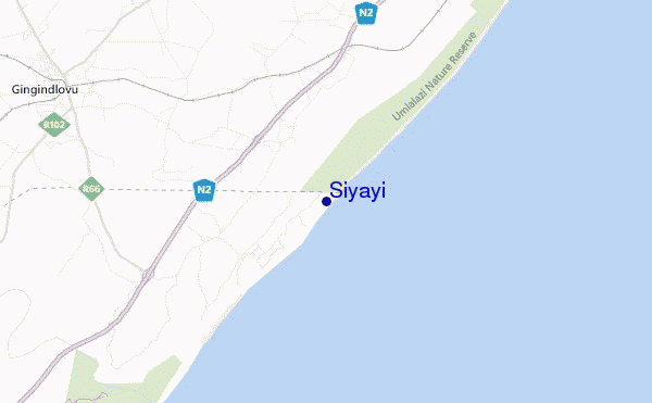 mapa de ubicación de Siyayi