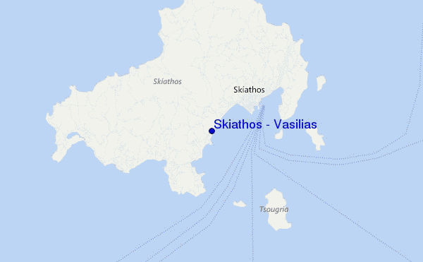 mapa de ubicación de Skiathos - Vasilias