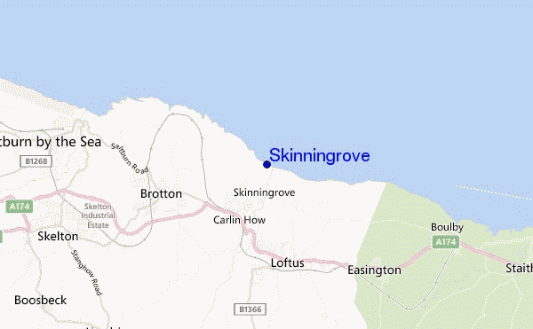 mapa de ubicación de Skinningrove