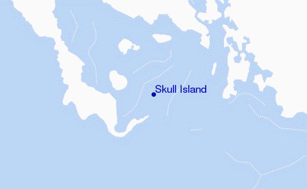 mapa de ubicación de Skull Island