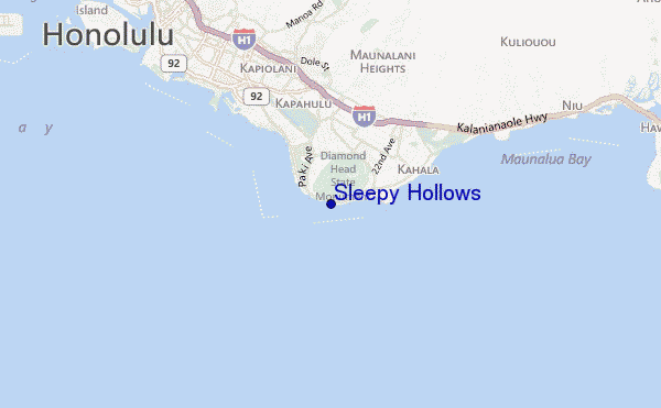 mapa de ubicación de Sleepy Hollows