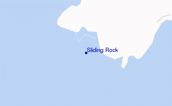 mapa de ubicación de Sliding Rock