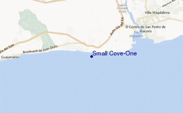 mapa de ubicación de Small Cove-One