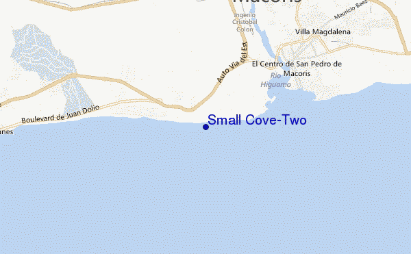 mapa de ubicación de Small Cove-Two