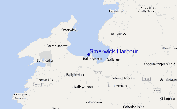 mapa de ubicación de Smerwick Harbour