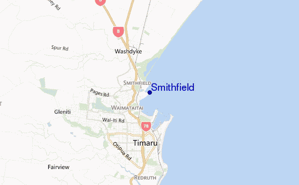 mapa de ubicación de Smithfield