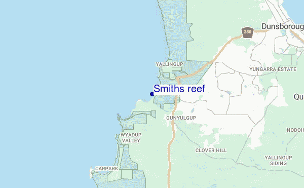 mapa de ubicación de Smiths reef