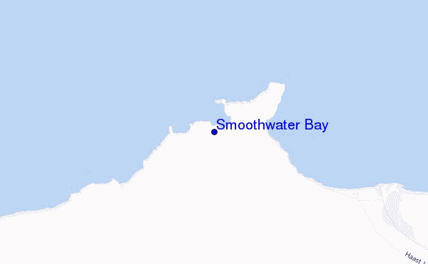 mapa de ubicación de Smoothwater Bay