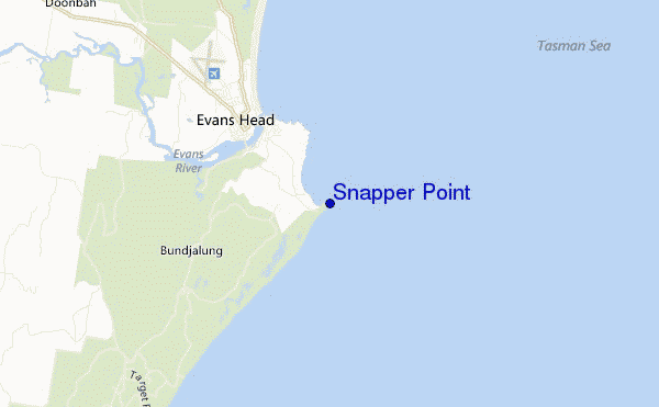 mapa de ubicación de Snapper Point