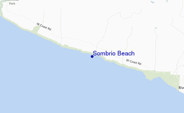 mapa de ubicación de Sombrio Beach
