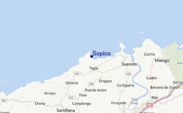 mapa de ubicación de Sopico